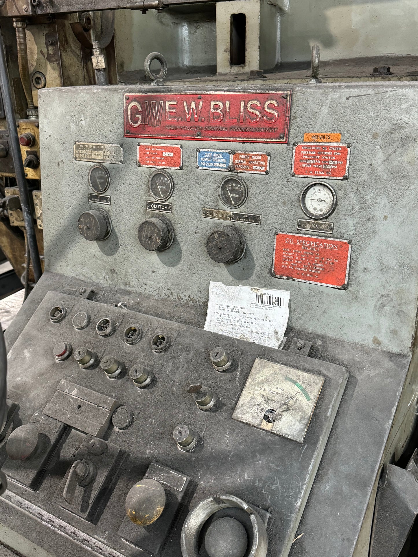 Bliss 150 Ton Straight Side Press