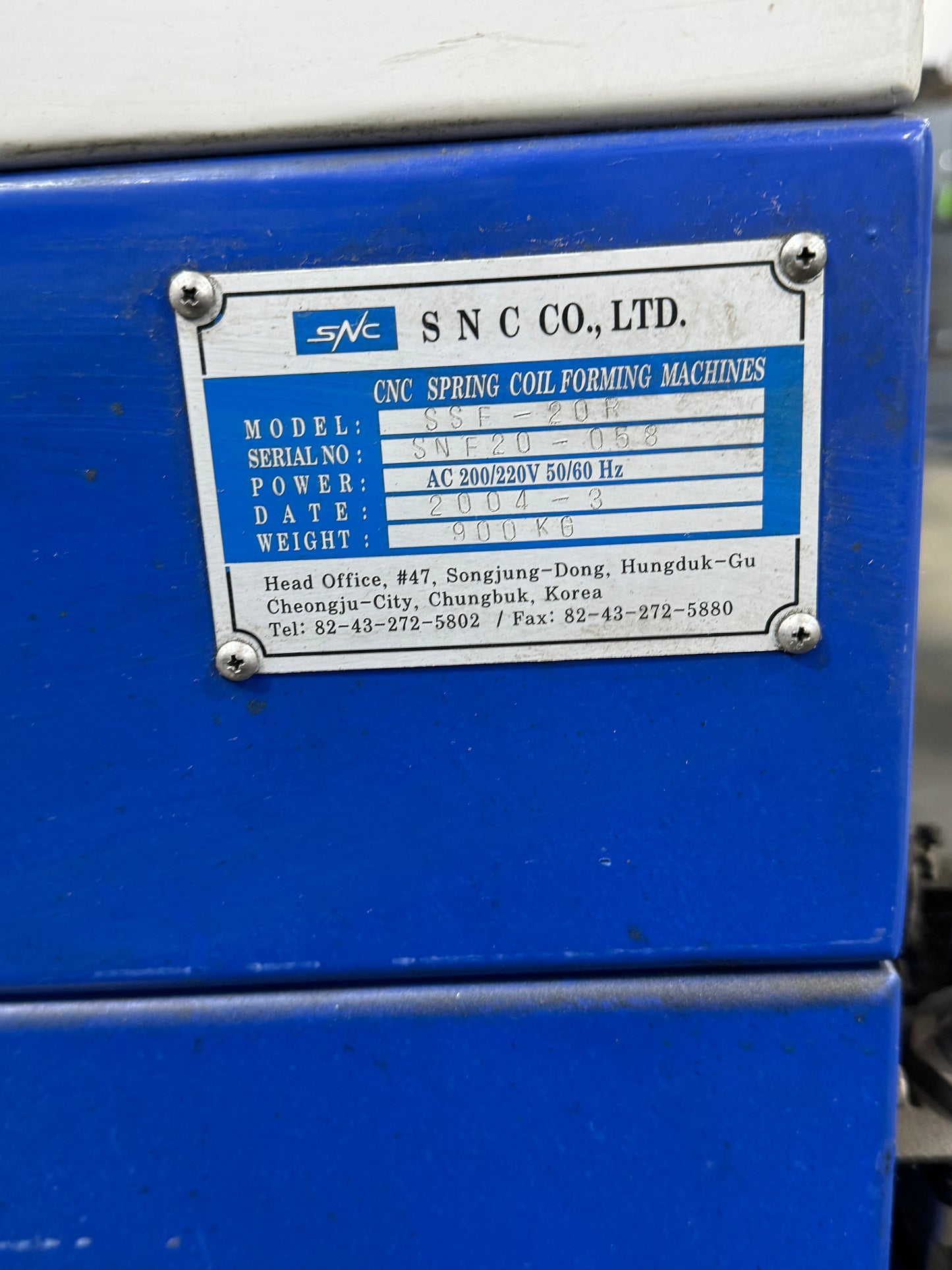SNC Spring Coiling Machine #105