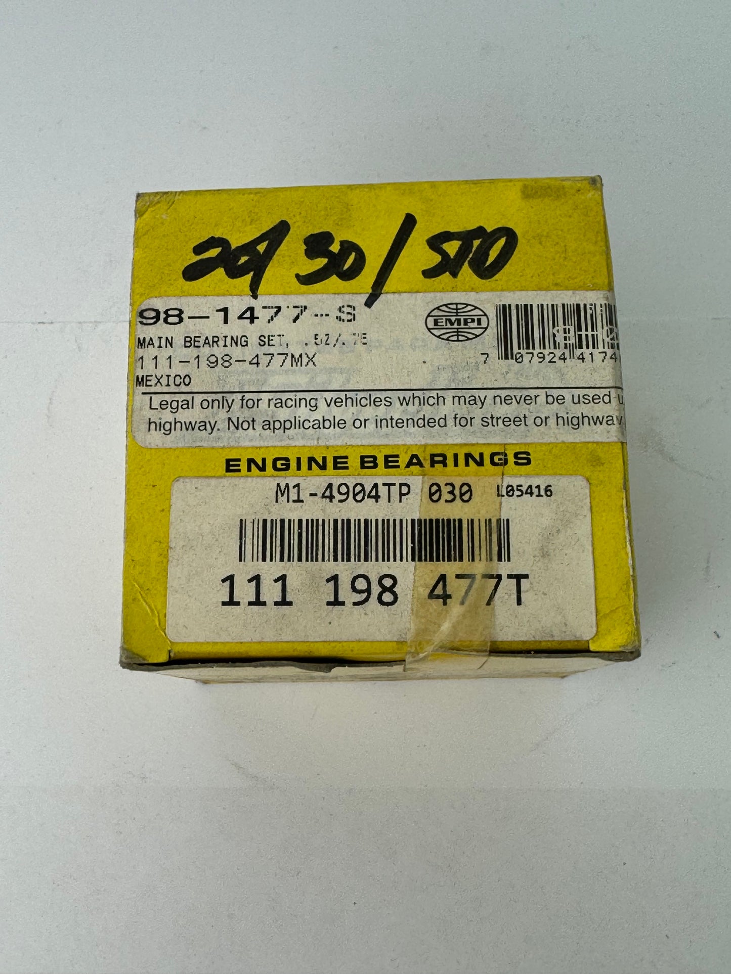 Silverline Engine Bearing 111-198-477T