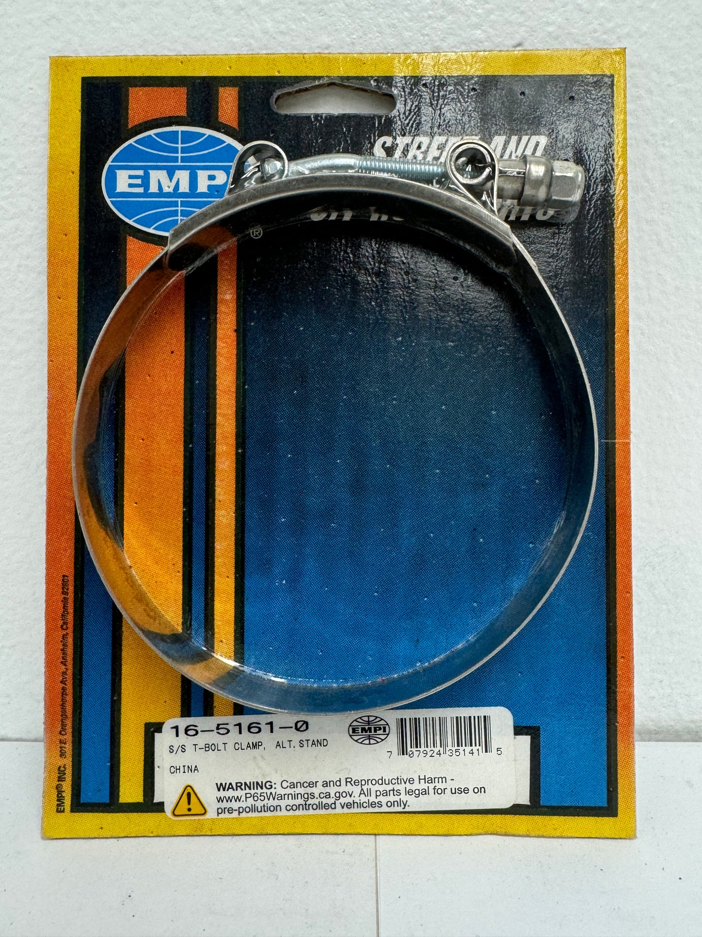 Empi S/S T-Bolt Clamp, Act. Stand