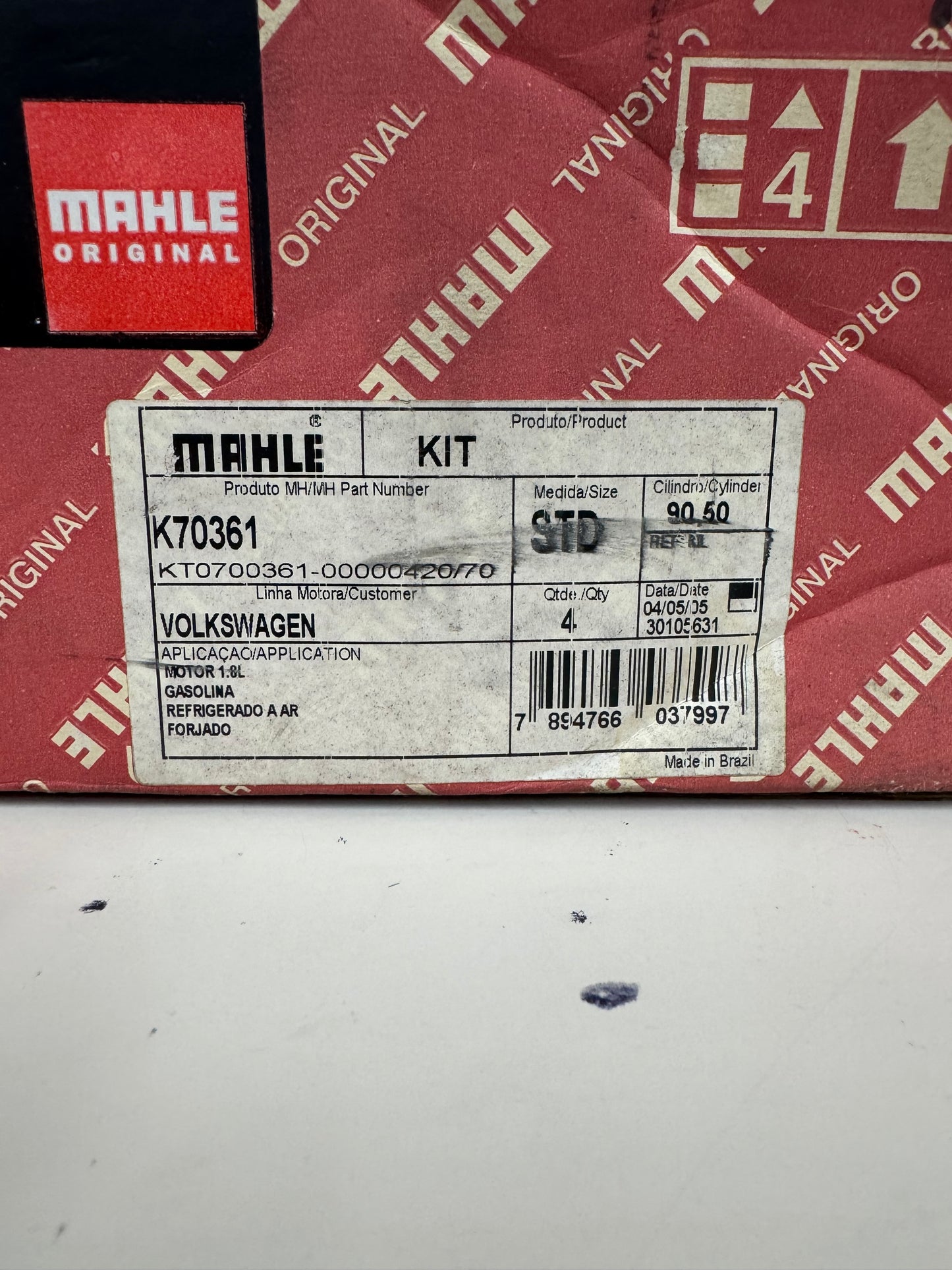 Mahle VW Piston & Cylinder Set of 4