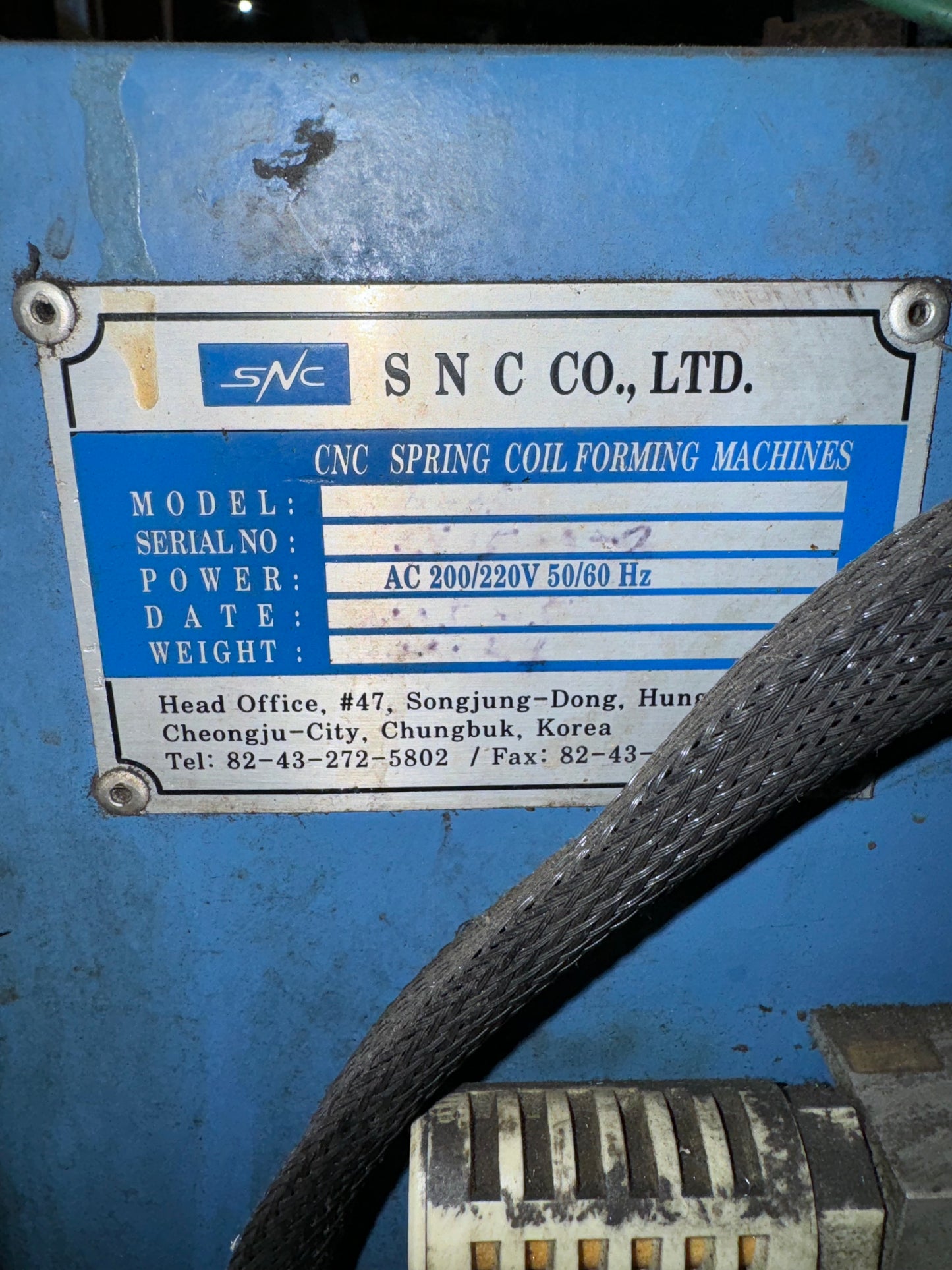 SNC Spring Coiling Machine #107