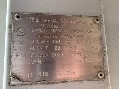 Samuel Pressure Vessel Tank 10,000 Gallons