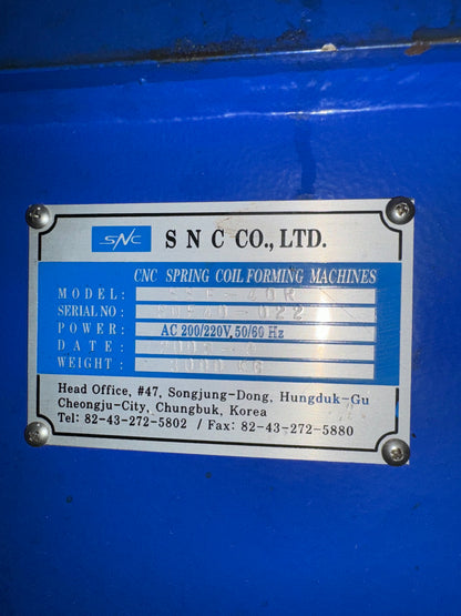 SNC Spring Coiling Machine #106