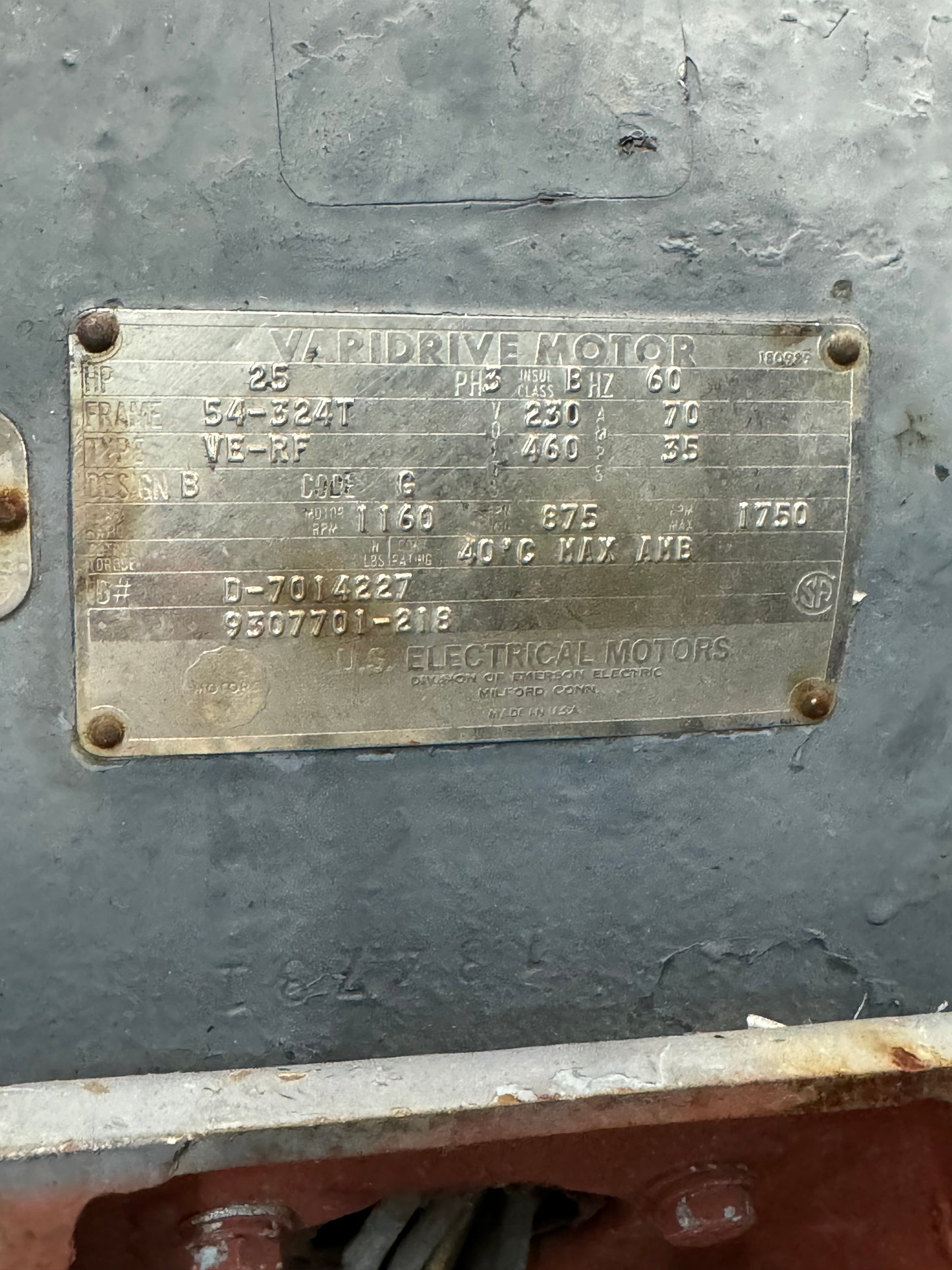 Varidrive Motor 25 HP